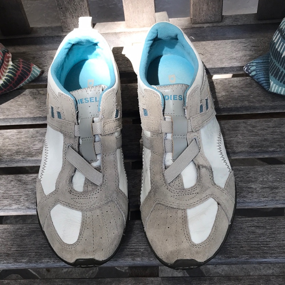 Diesel slip on leather walking shoes